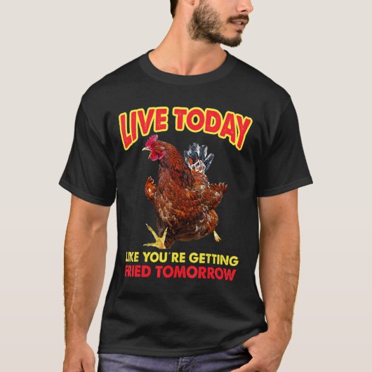 感謝祭の食べ物としてのフライドチキンの名言 Tシャツ (正面)