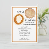 感謝祭の食事とパイ 招待状 (スタンド正面)