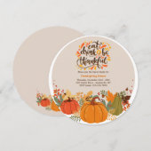 感謝祭の食事と飲み会にお誘いします 招待状 (正面/裏面)