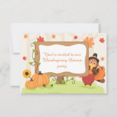 感謝祭の食事の追加情報 招待状 (正面)