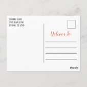 感謝祭の食事への招待の聖句 ポストカード (裏面)