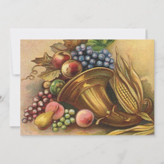 感謝祭の食事への招待 招待状 (正面)