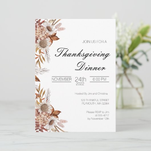 感謝祭の食事への招待 招待状 (スタンド正面)
