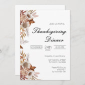 感謝祭の食事への招待 招待状 (正面/裏面)