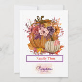 感謝祭の食事への招待 招待状 (裏面)