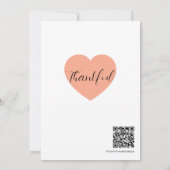 感謝祭の食事への招待 招待状 (裏面)