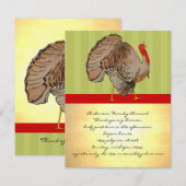 感謝祭の食事への招待 招待状 (正面/裏面)