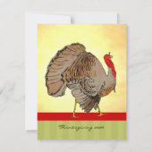 感謝祭の食事への招待 招待状 (裏面)