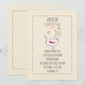 感謝祭の食事への招待 招待状 (正面/裏面)