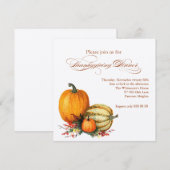 感謝祭の食事への招待 招待状 (正面/裏面)