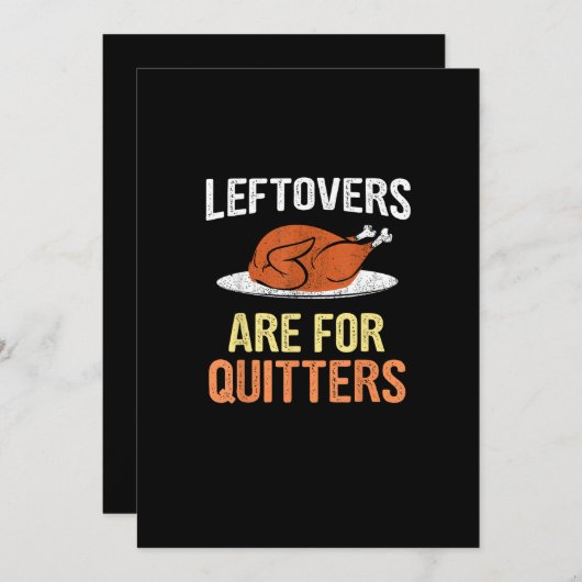 感謝祭の食事ユーモア 残ったものは敗者のためのもの シーズンカード (正面/裏面)