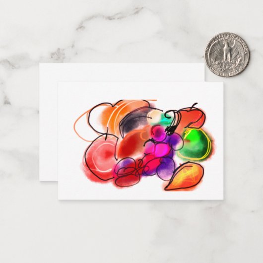 感謝祭の食事 ノートカード (正面/裏面インサイチュ)