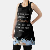 感謝祭の食事 ラスティック ブラック スクリプト エプロン (インサイチュ)