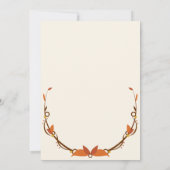 感謝祭の食事 休日のアップルパイ タン ブラウン 招待状 (裏面)