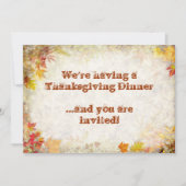 感謝祭の食事 招待状 (正面)