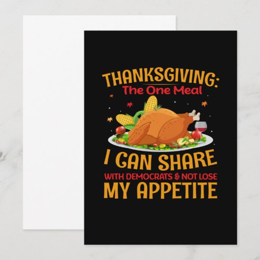 感謝祭の食事 招待状 (正面/裏面)