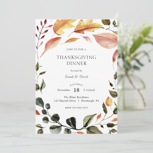 感謝祭の食事 招待状 (スタンド正面)