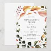 感謝祭の食事 招待状 (正面/裏面)