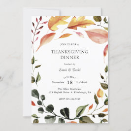 感謝祭の食事 招待状
