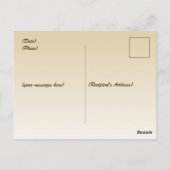 感謝祭の食事 料理 かぼちゃのパイ ホットココア ポストカード (裏面)