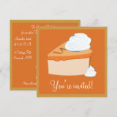 感謝祭の食後デザートパーティ 招待状 (正面/裏面)