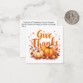 感謝祭の食料品バスケット祈祷会 教会への招待 ノートカード (正面/裏面インサイチュ)