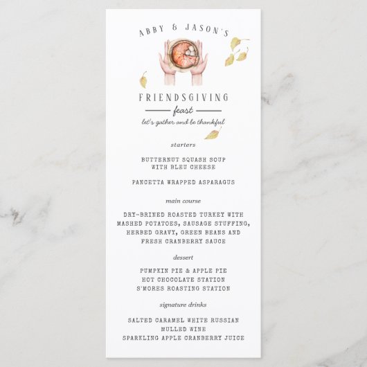 感謝祭の饗宴カスタムディナーメニュー メニュー (正面)