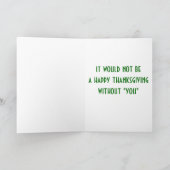 感謝祭の2人の似顔絵だが真実 シーズンカード (内部)