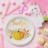 感謝祭の"感謝している"水彩画両方のサイズ ペーパープレート (パーティー)