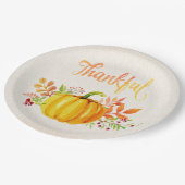 感謝祭の"感謝している"水彩画両方のサイズ ペーパープレート (アングル)
