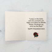 感謝祭のWestie幸せなカード シーズンカード (内部)