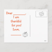 感謝祭はがきの色を付ける シーズンポストカード (裏面)