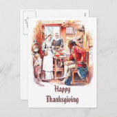 感謝祭はがきヴィンテージ シーズンポストカード (正面/裏面)