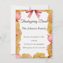 感謝祭はがき秋リース ポストカード