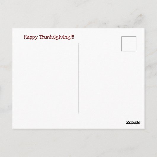 感謝祭はがき ポストカード (裏面)