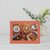 感謝祭はがき、感謝祭カード 箔シーズンポストカード (立ち正面)