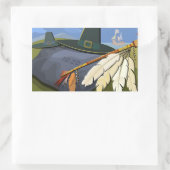 感謝祭はがき 長方形シール (バッグ)