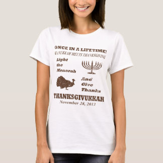 感謝祭はハヌカーおもしろいなThanksgivukkahに会います Tシャツ