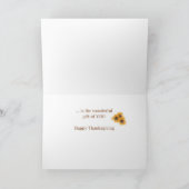 感謝祭ひまわりの宗教的恵み カード (内部)