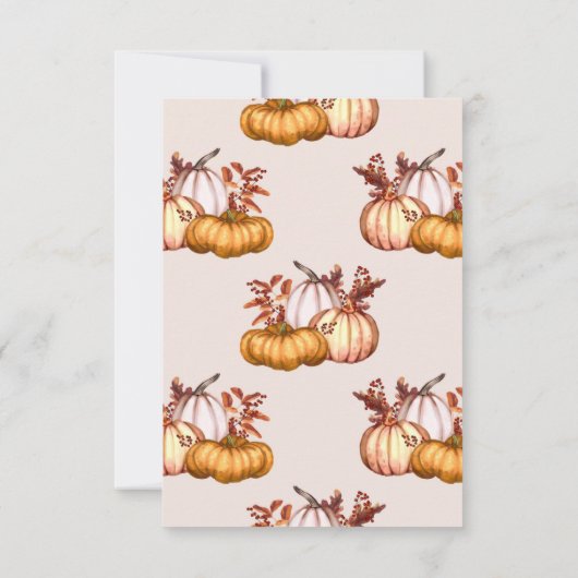 感謝祭または友人付き夕食 招待状 (裏面)