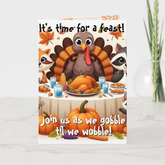 感謝祭までぷっくり、よろよろしながら。 招待状 (正面)