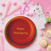 感謝祭らせん幾何学緩和曲線 ペーパープレート (パーティー)