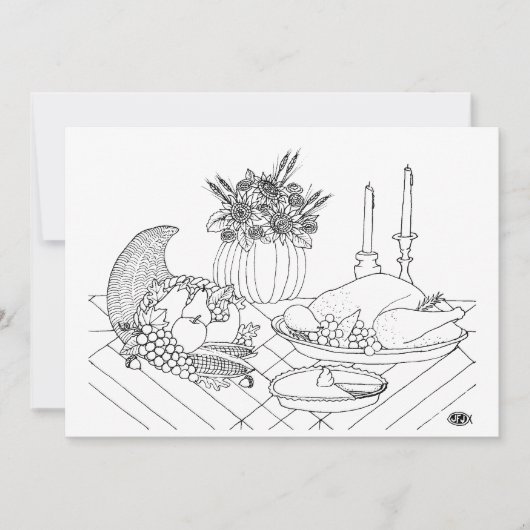 感謝祭りごちん絵本はがき シーズンカード (正面)