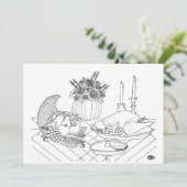 感謝祭りごちん絵本はがき シーズンカード (スタンド正面)