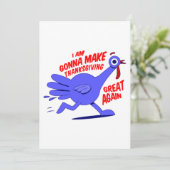 感謝祭をもう一度素晴らしいものにしよう 面白いターキー 招待状 (スタンド正面)