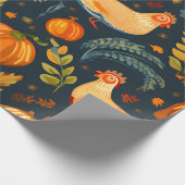 感謝祭をテーマにした包装紙 ラッピングペーパー (角)