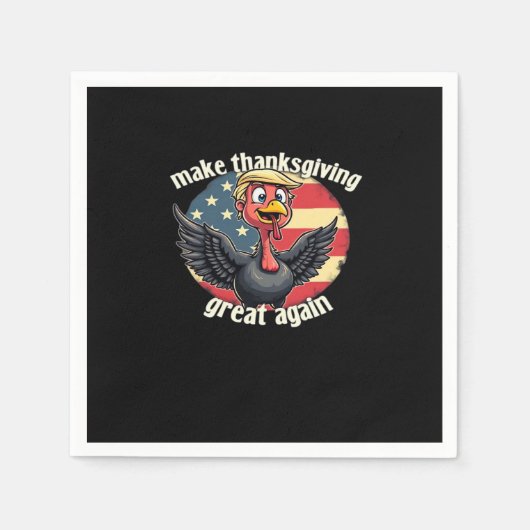 感謝祭を再び素晴らし行う スタンダードカクテルナプキン (正面)
