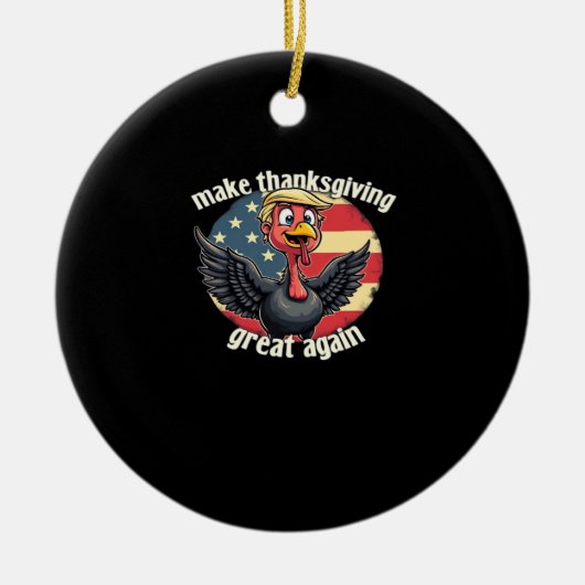 感謝祭を再び素晴らし行う セラミックオーナメント (正面)