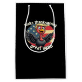 感謝祭を再び素晴らし行う ミディアムペーパーバッグ (正面)