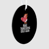 感謝祭を再素晴らしびトランプキンにする – ベーシックなパム オーナメント (正面)